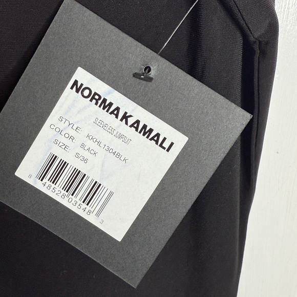 Norma Kamali Black Sleeveless Jumpsuit Bestseller New with Tag W1865 Sz S - Picture 8 of 13